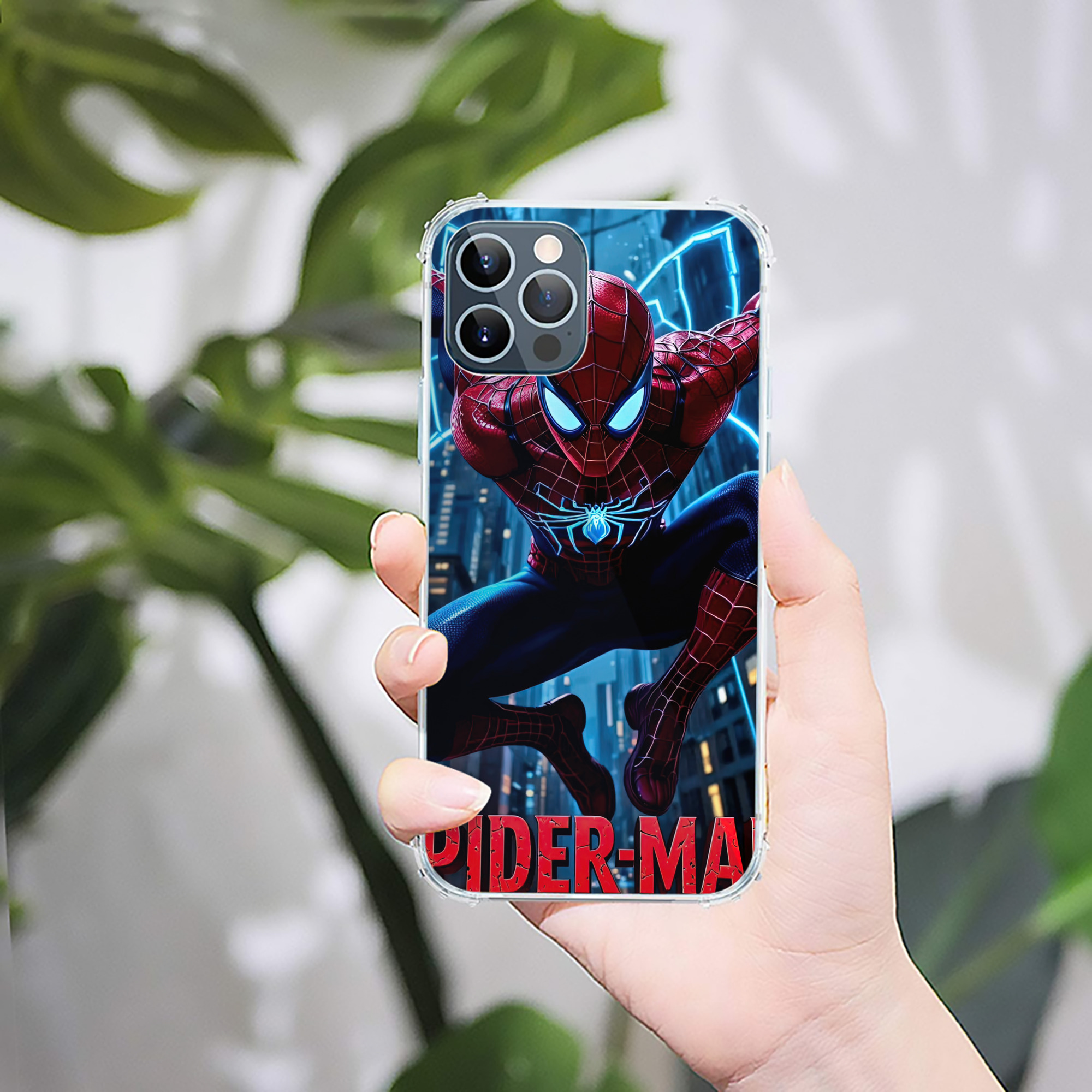 （画像用） Spider Man スパイダーマン 【iPhone 12シリーズ対応】透明スマホケース（クリアソフトケース）